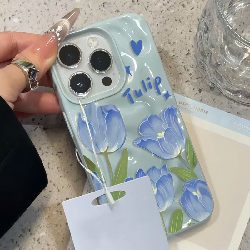 Phone Cases Drop Proof - Estetik Lale Çiçekli Telefon Kılıfı iPhone