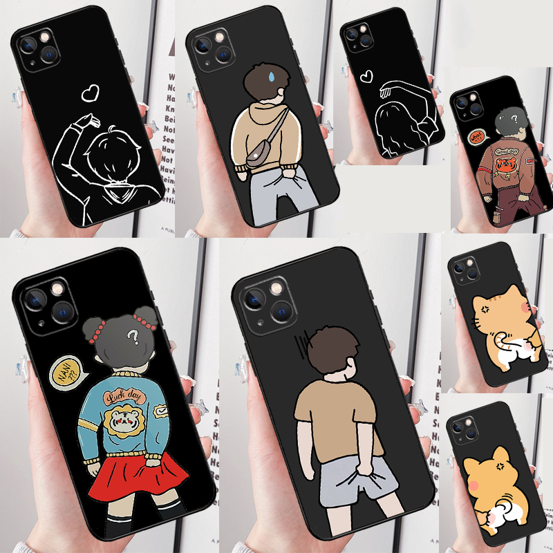Phone Cases Xr Boys - Karikatür Çift Aşk Erkek Kız Telefon