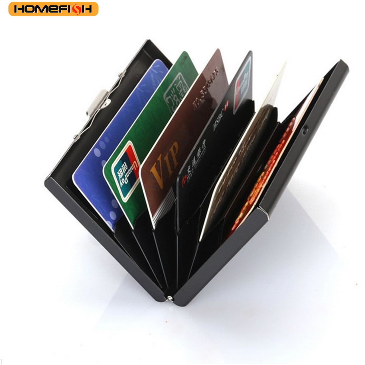 Slim Card Slot Case - HOMEFISH RFID Engelleyici Paslanmaz Çelik Kartlık