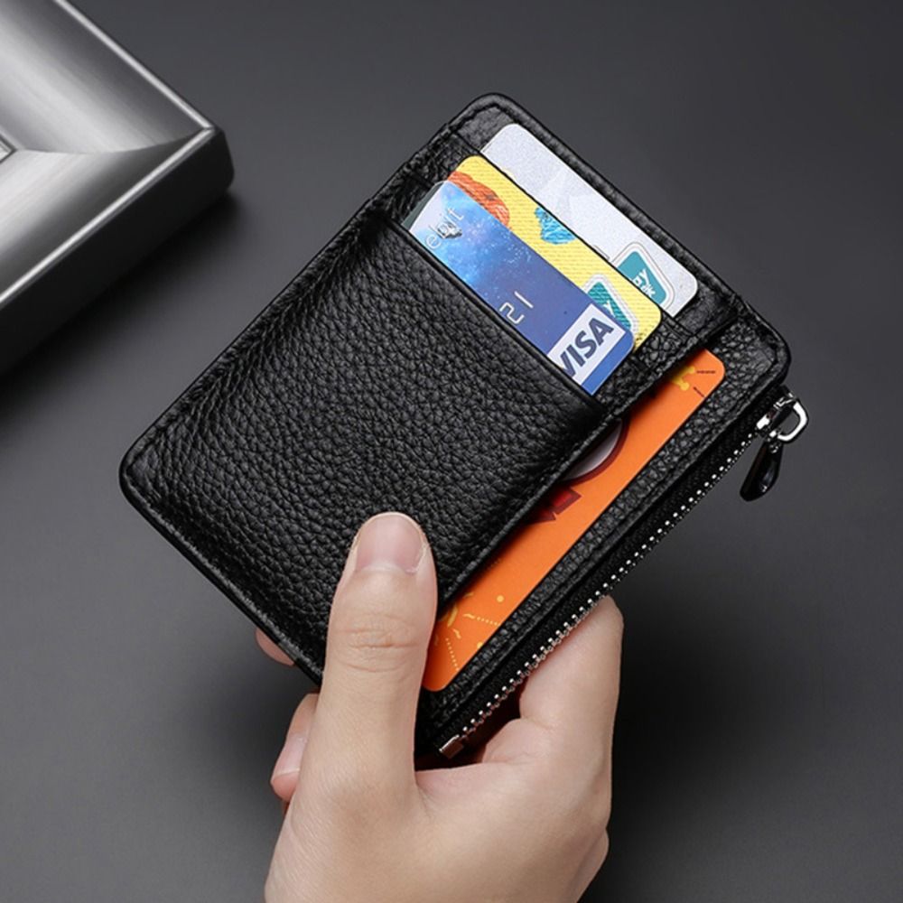 Slim Card Slot Case - Hakiki Deri KIMLIK Kartı Tutucu Şeker