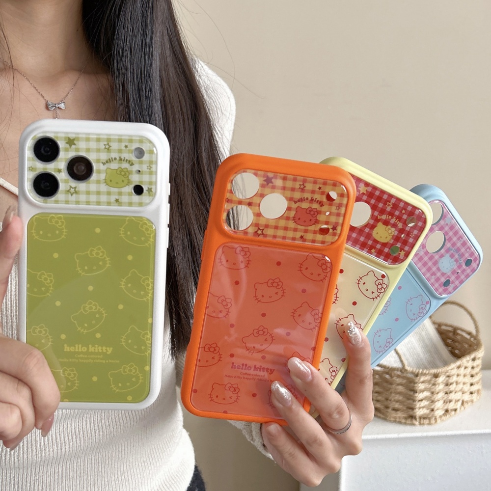 Phone Cases Hello Kitty - Sevimli Kareli Hello Kitty Telefon Kılıfı