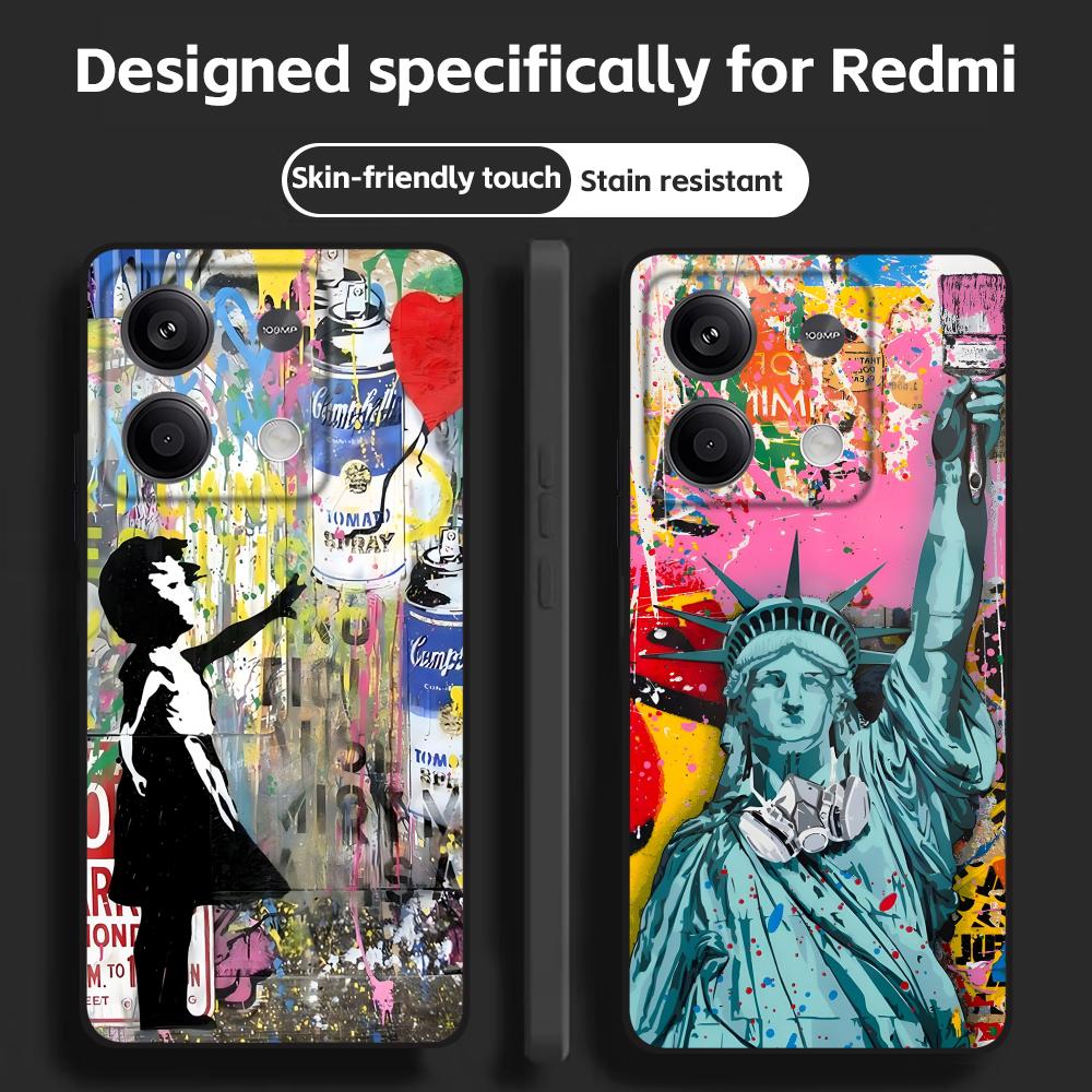 Phone Cases Art - Banksy Graffiti Sanat telefon kılıfı Redmi