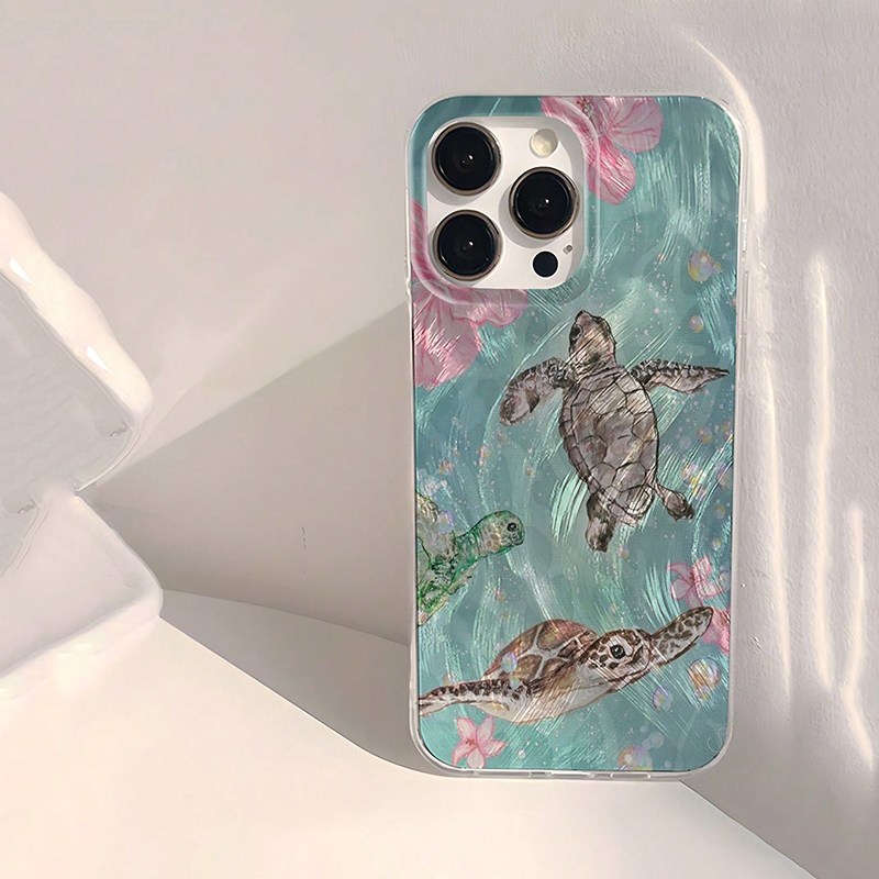 Phone Cases Beach - Deniz Kaplumbağası Plaj Desen telefon kılıfı