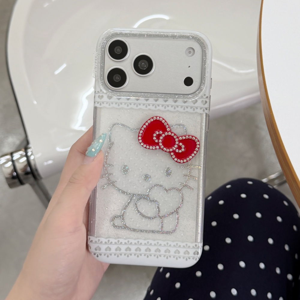 Phone Cases Hello Kitty - Sevimli Dantel Simli Lazer Hello Kitty