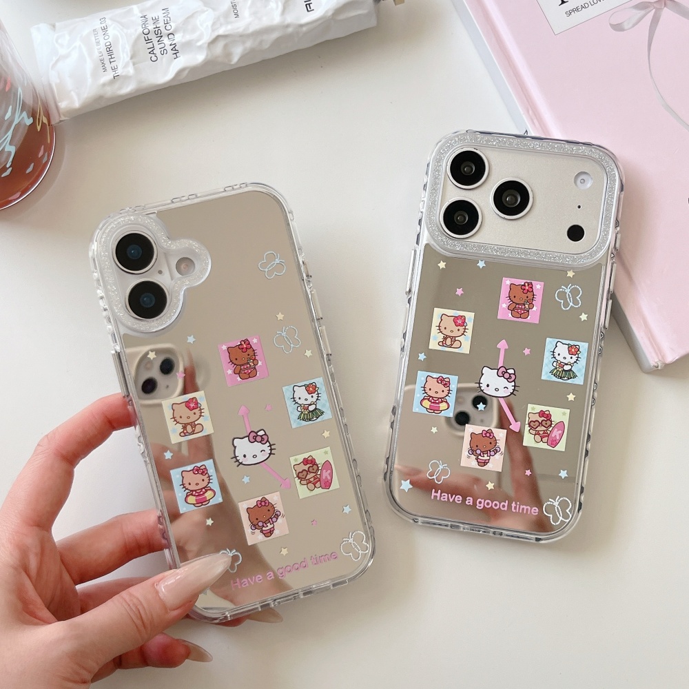 Phone Cases Hello Kitty - Sevimli Kareli Karikatür Sanrio Hello Kitty