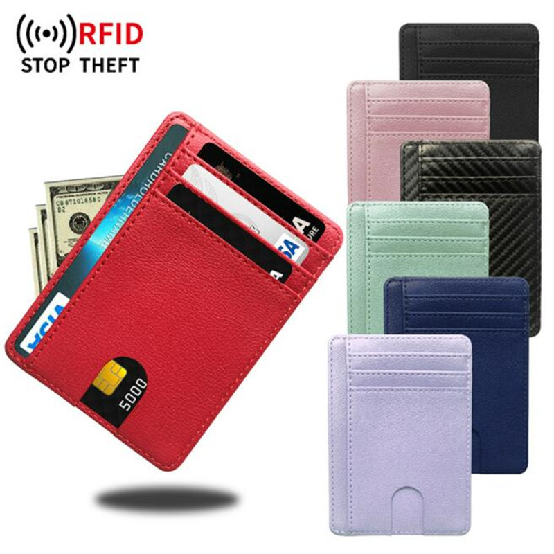 Slim Card Slot Case - 8 Yuvalı Ince RFID Engelleme Deri