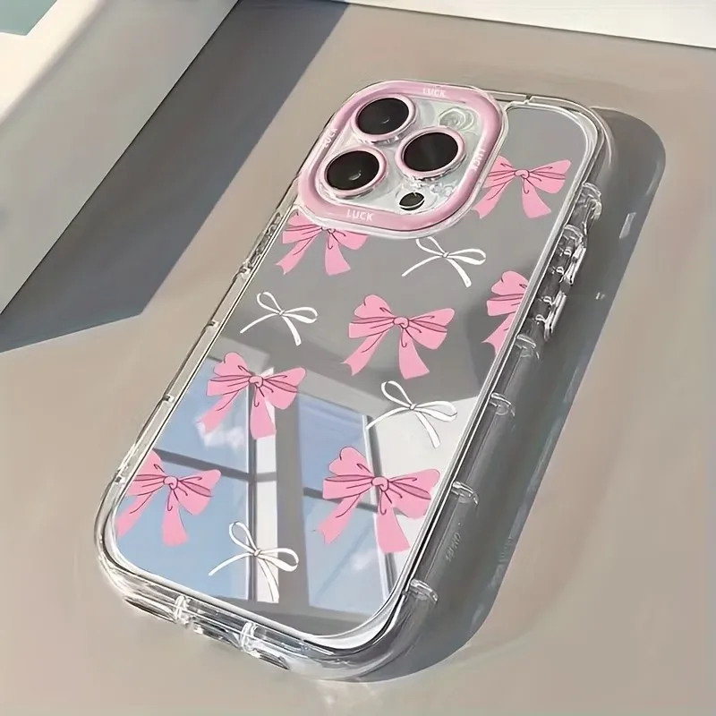 Phone Cases Girls - Basit Mavi Pembe Fiyonklu Kız Çocuk