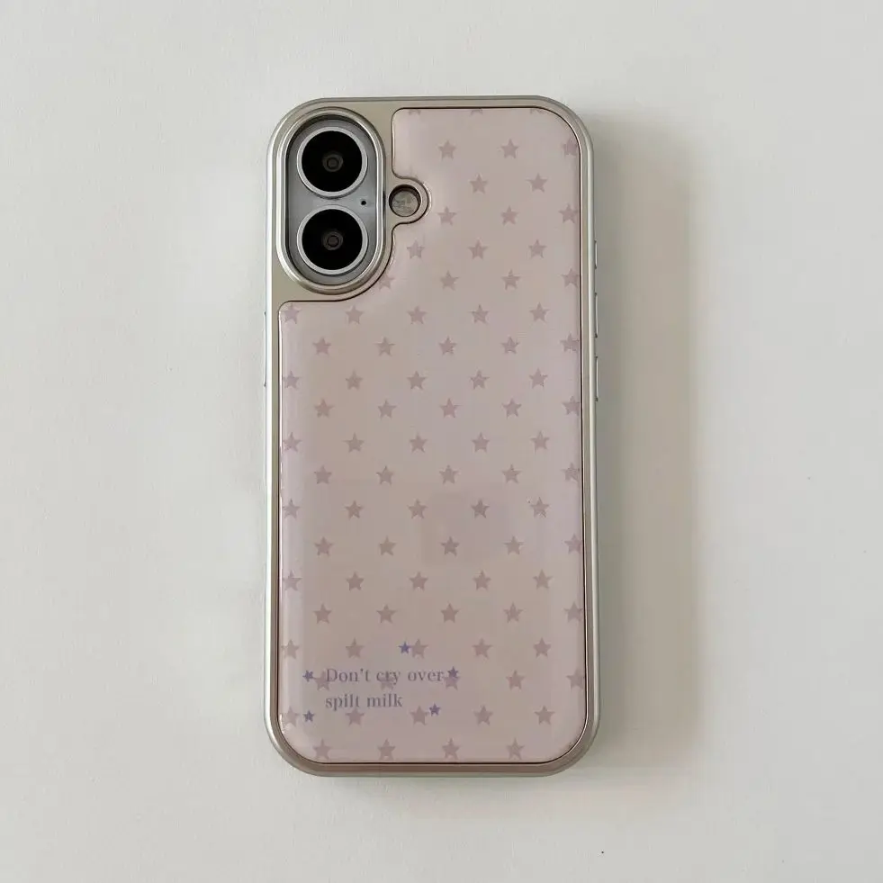 Phone Cases Girls - Kore Tarzı Kız Kalbi Pembe Yıldız