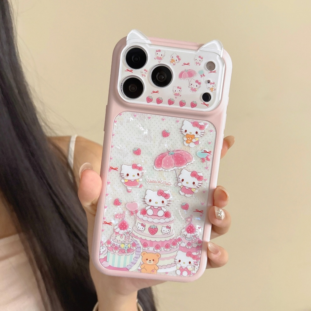 Phone Cases Expensive - Lüks Sevimli Ruijian Çilekli Kek Pembe
