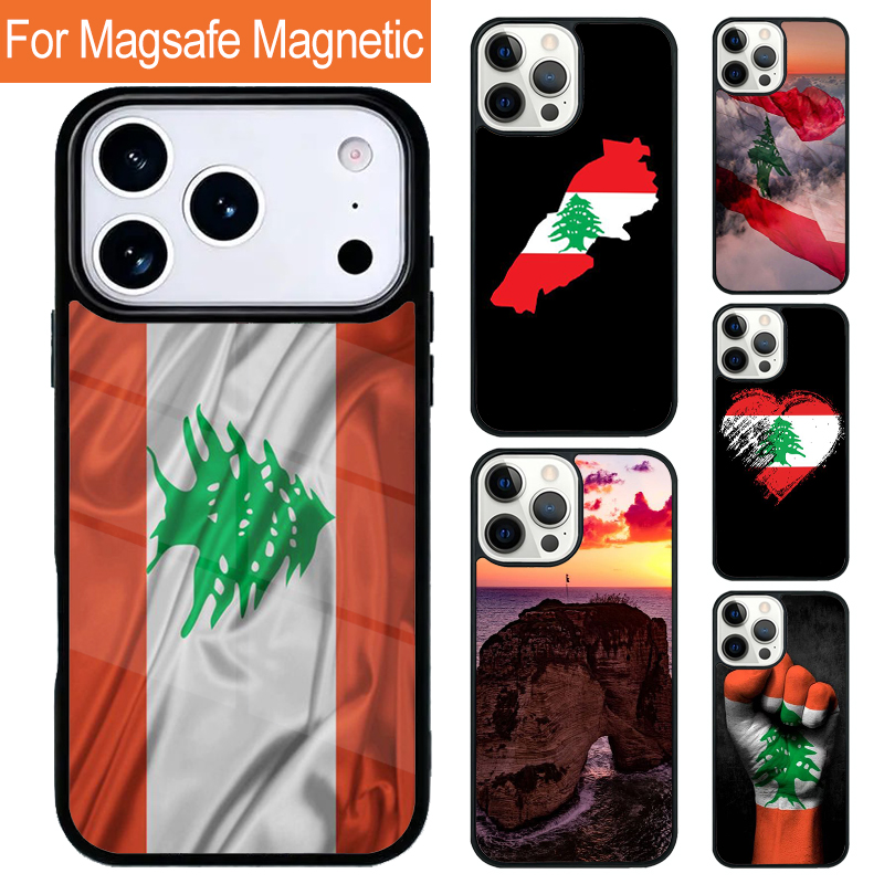 Phone Cases Lebanon - Lübnan Bayraklı Manyetik Kablosuz Şarjlı Telefon