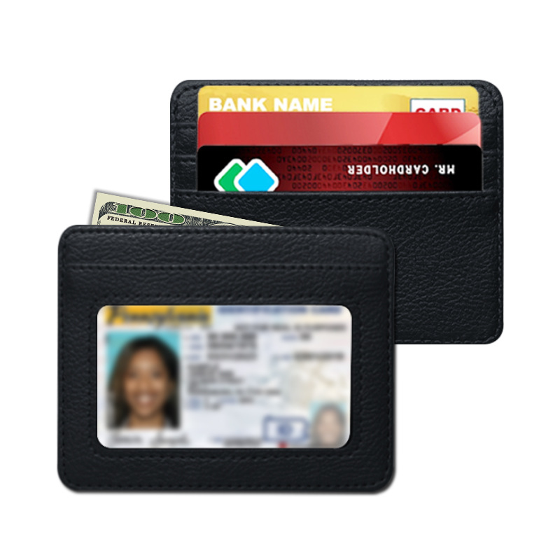 Slim Card Slot Case - Ince PU Deri Mini Cüzdan Ince