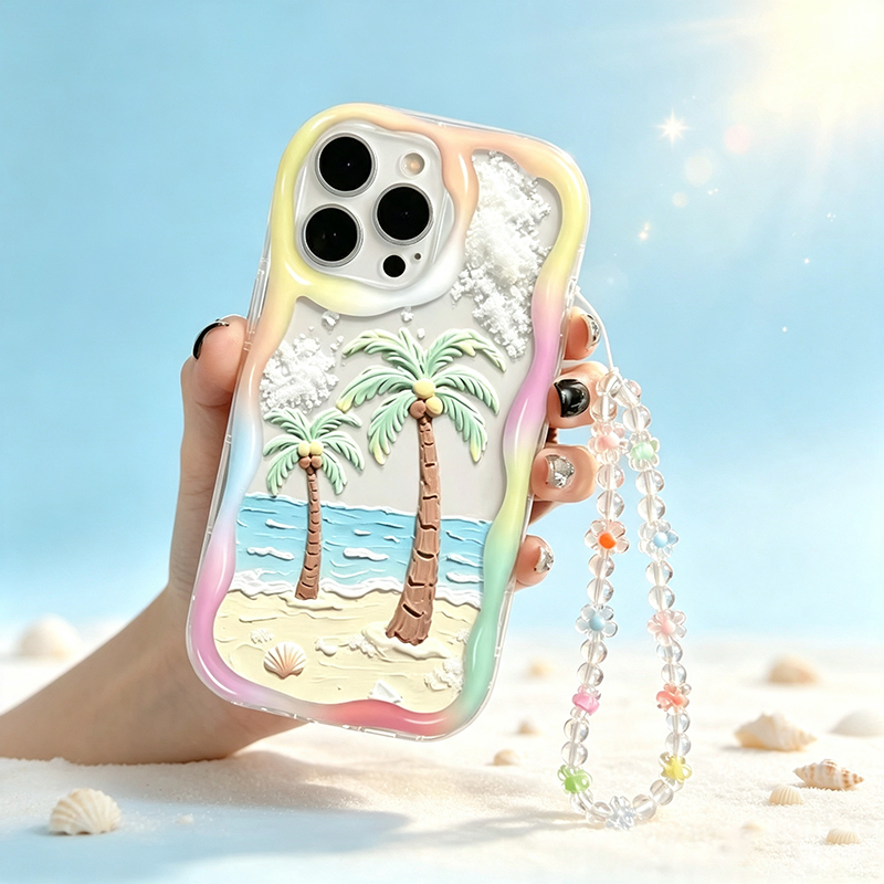 Phone Cases Beach - Yazlık Plaj Hindistan Cevizi Ağaçları Telefon