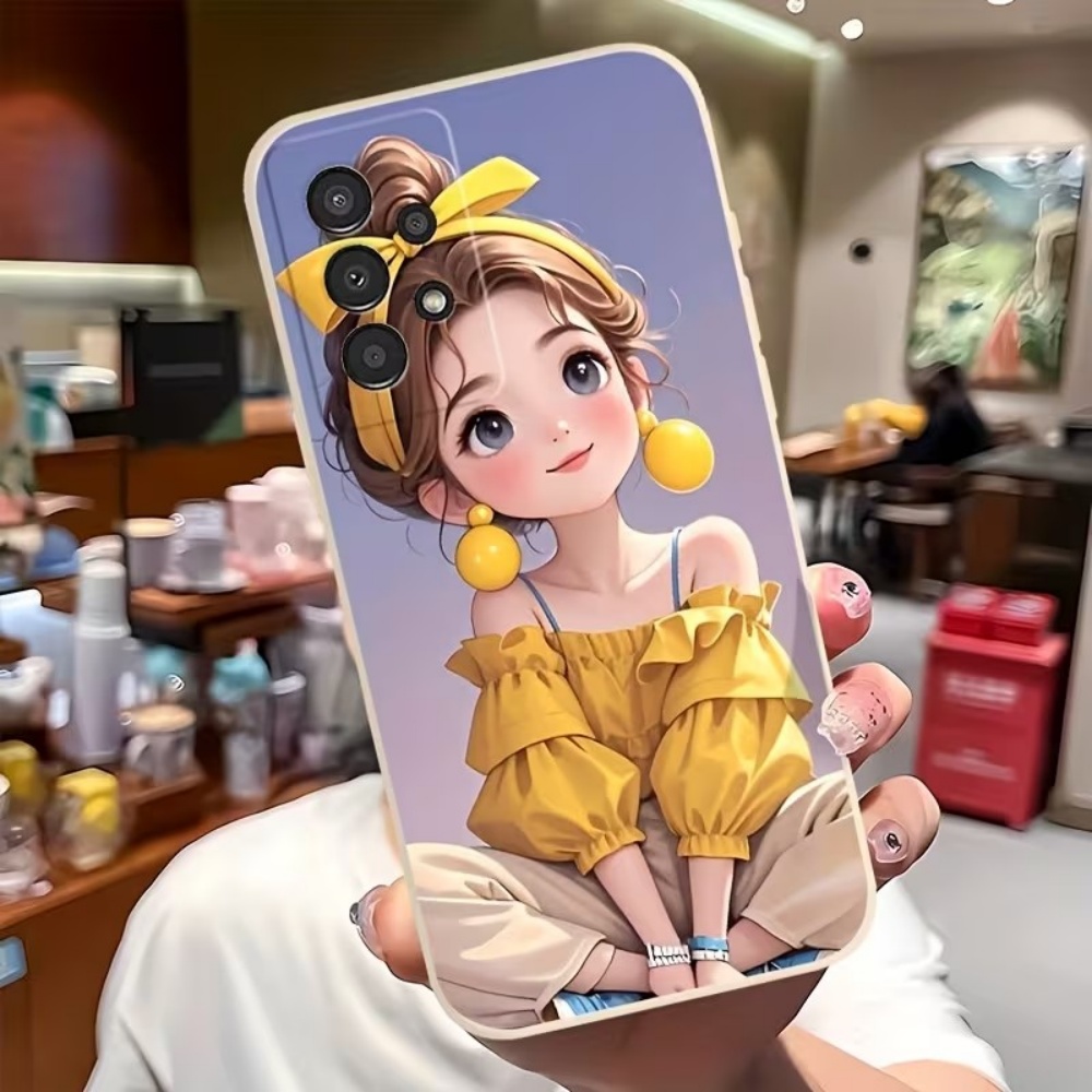 Phone Cases Girls - Sevimli Karikatür Kız Desenli Tasarım Telefon
