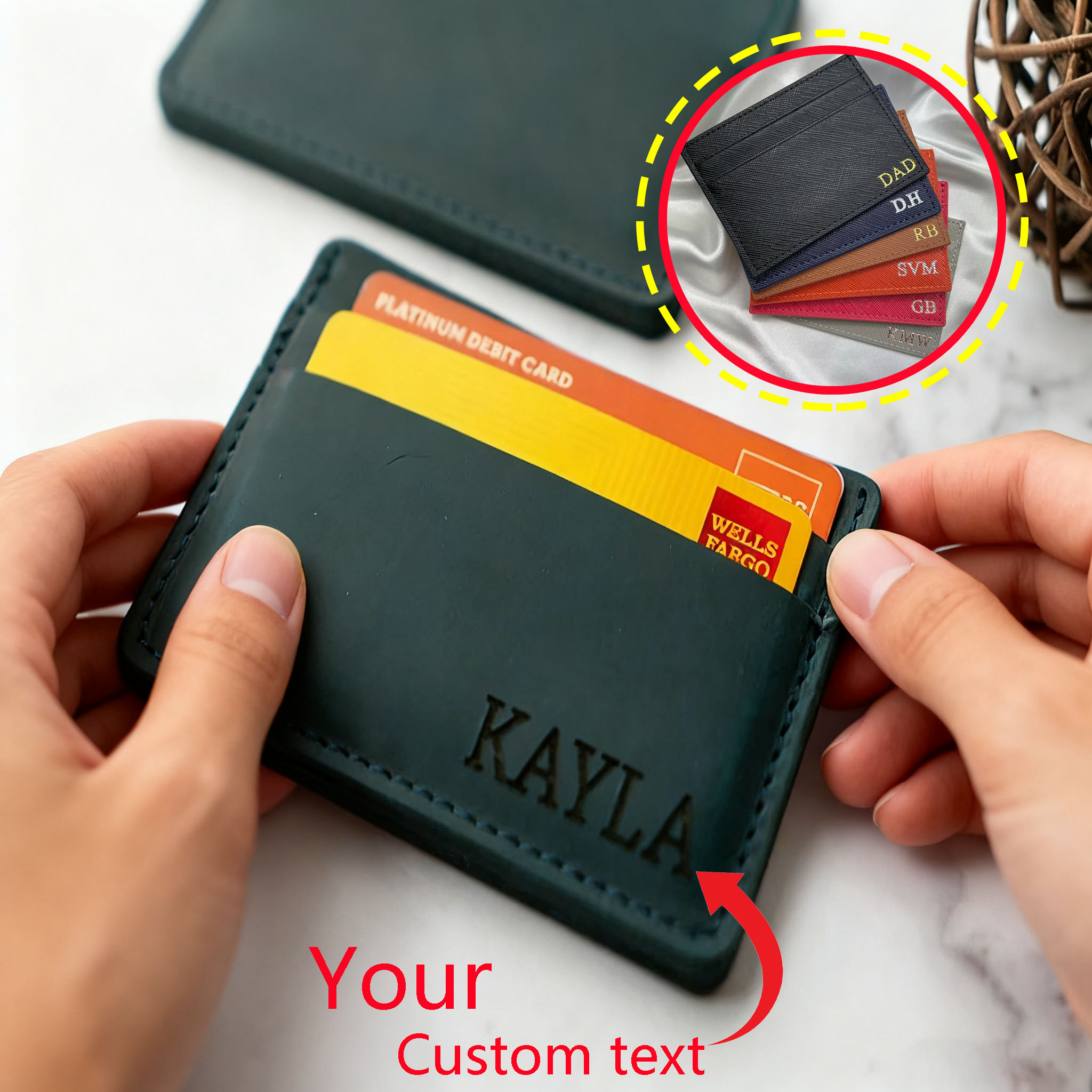 Slim Card Slot Case - Özel Üst Düzey Deri Kimlik Kartı
