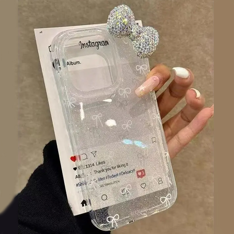 Phone Cases Expensive - Lüks Işıltılı Toz 3D Tam Elmaslı