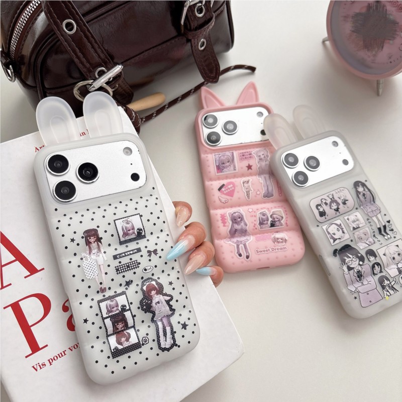 Phone Cases Girls - Japon Y2K Sevimli Tavşan Kulaklı Telefon