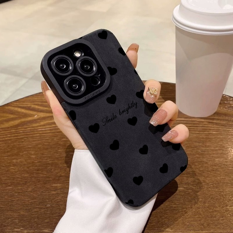 Yeni Lüks Siyah Kalp Desenli Y - Phone Cases Expensive incelemesi ve fiyatı