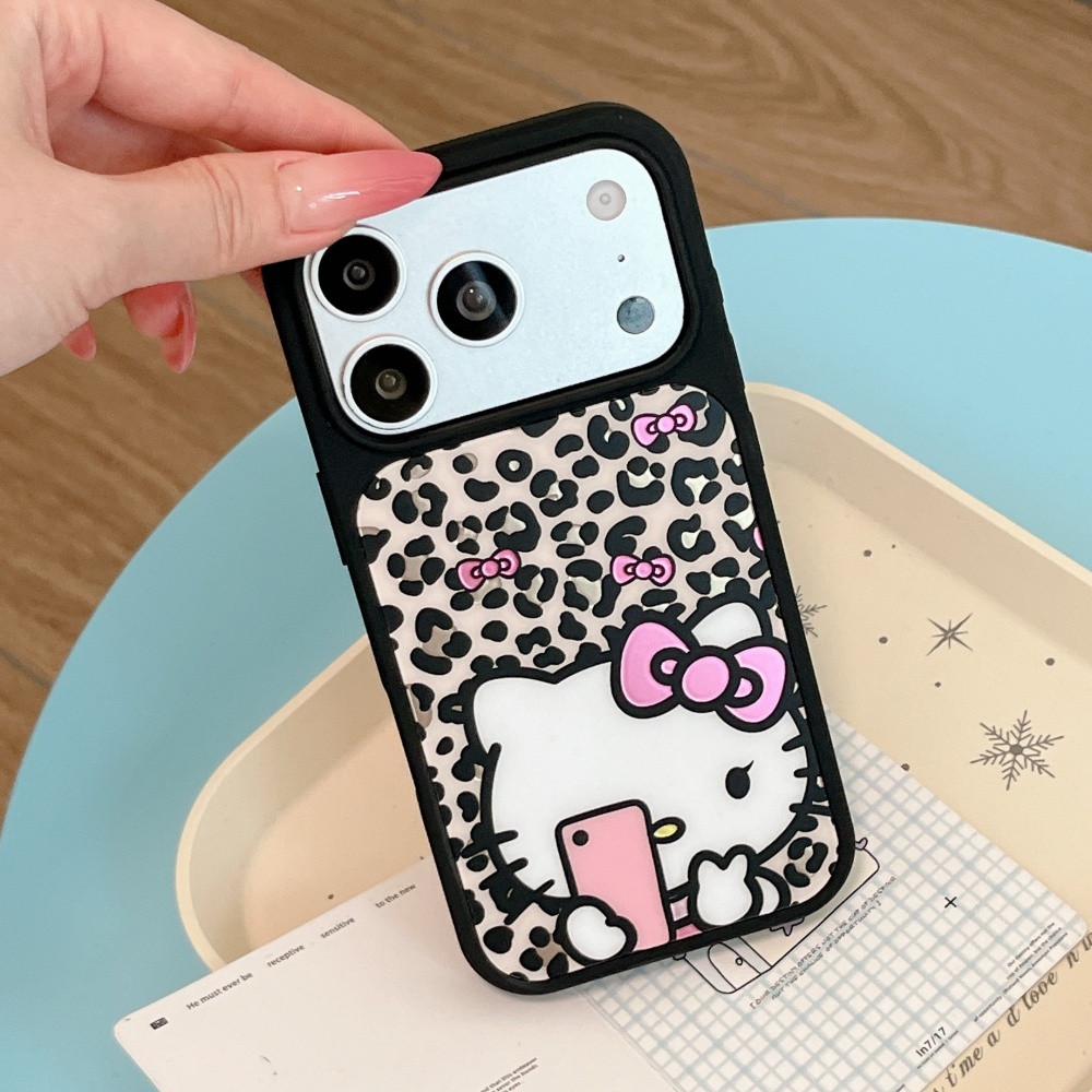 Lüks Deri Dokulu Leopar Desenl - Phone Cases Hello Kitty incelemesi ve fiyatı