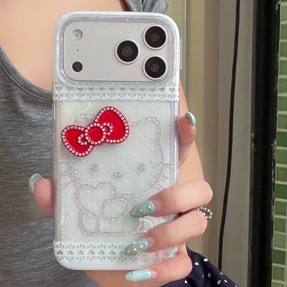 Sevimli Dantel Simli Lazer Hel - Phone Cases Hello Kitty incelemesi ve fiyatı