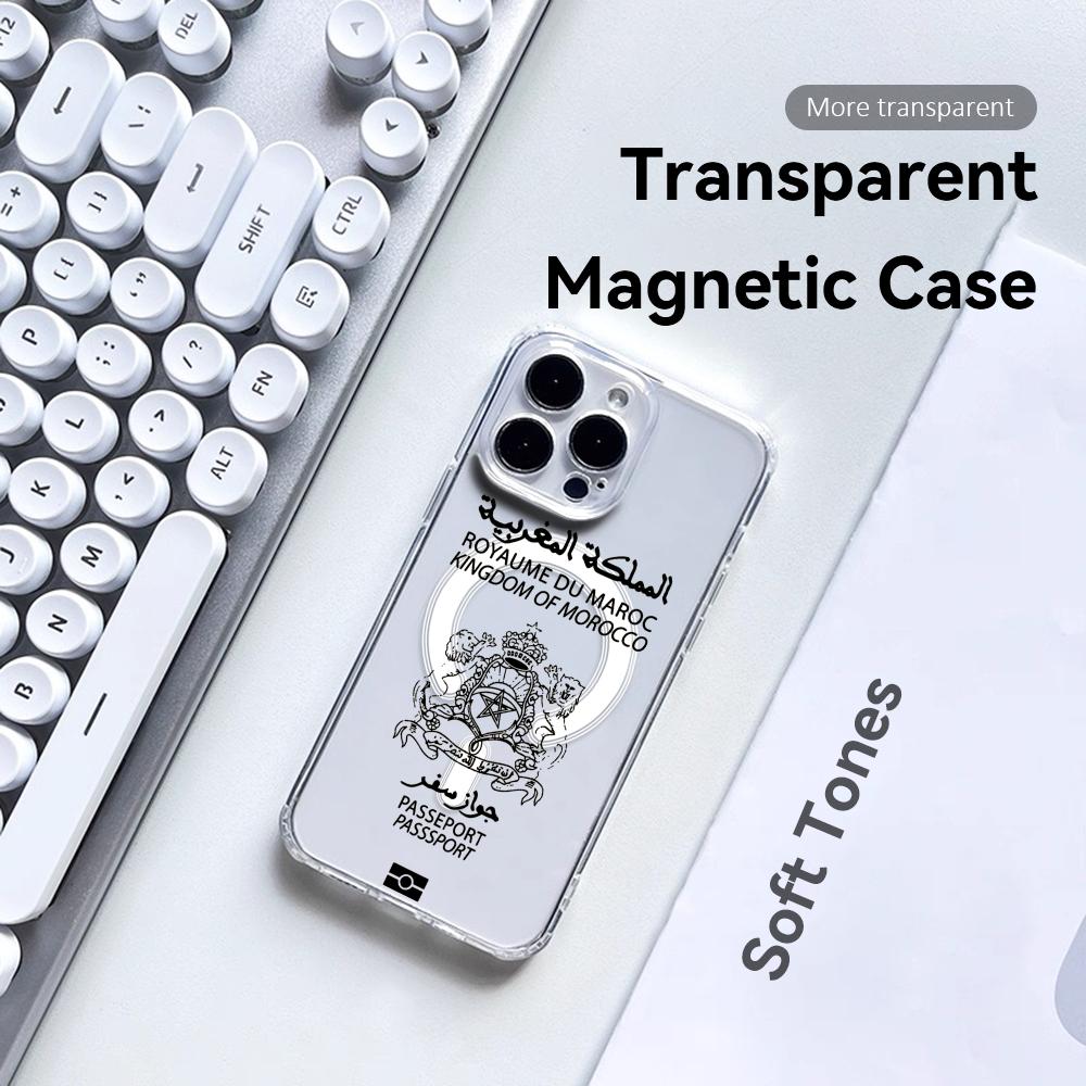 Şık Fas Pasaportu Desenli iPho - Clear Magsafe Case incelemesi ve fiyatı