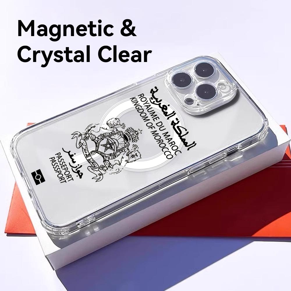 Şık Fas Pasaportu Desenli iPho - Clear Magsafe Case incelemesi ve fiyatı