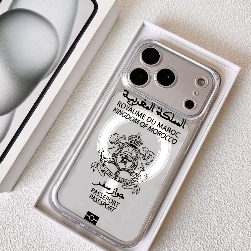 Şık Fas Pasaportu Desenli iPho - Clear Magsafe Case incelemesi ve fiyatı
