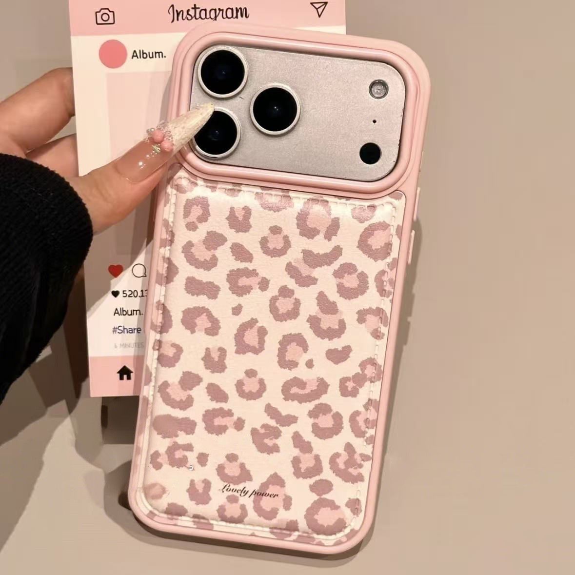 Basit Kore Pembe Retro Leopar  - Phone Cases Drop Proof incelemesi ve fiyatı