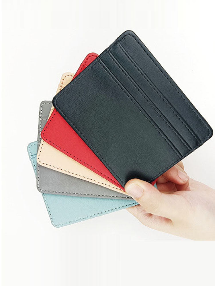 1 adet Pu deri kimlik kartı tu - Slim Card Slot Case incelemesi ve fiyatı
