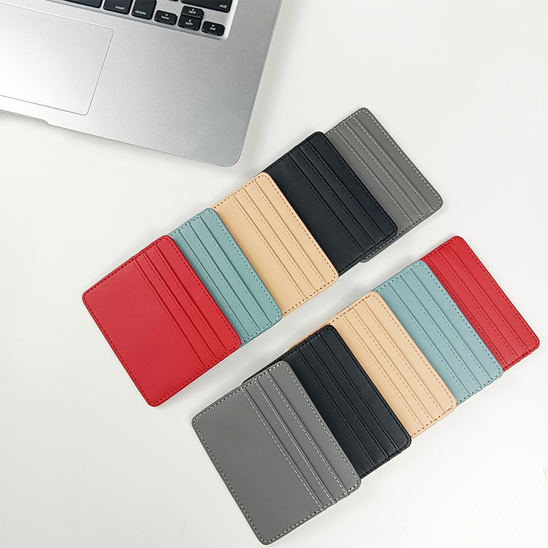 1 adet Pu deri kimlik kartı tu - Slim Card Slot Case incelemesi ve fiyatı