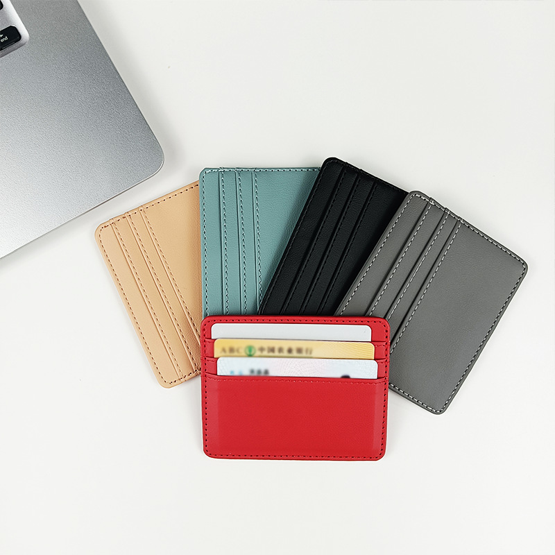 1 adet Pu deri kimlik kartı tu - Slim Card Slot Case incelemesi ve fiyatı