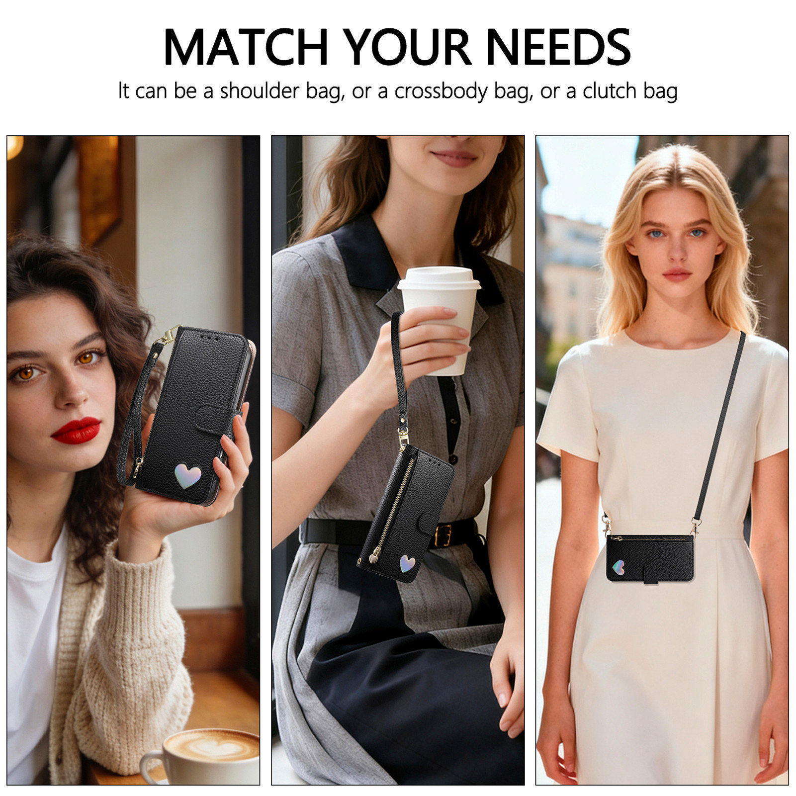 PU Deri Fermuarlı Çapraz Askıl - Flip Leather Case incelemesi ve fiyatı