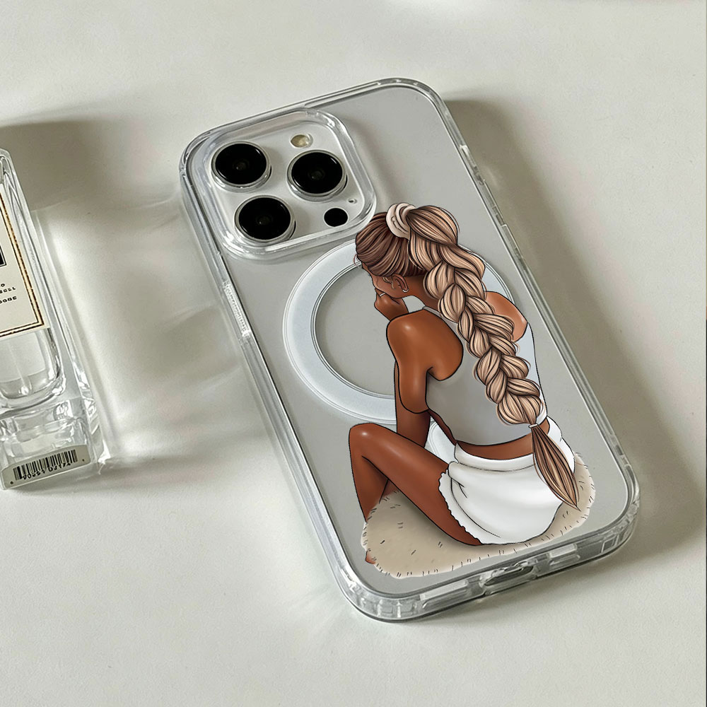 Koyu Tenli Moda Kadını İçin Ma - Clear Magsafe Case incelemesi ve fiyatı