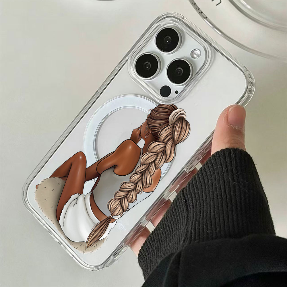 Koyu Tenli Moda Kadını İçin Ma - Clear Magsafe Case incelemesi ve fiyatı