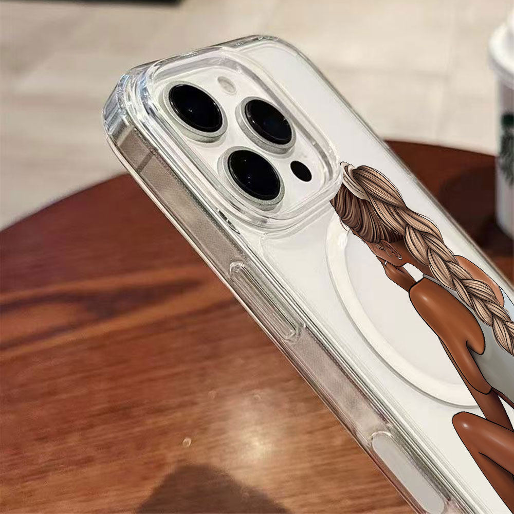 Koyu Tenli Moda Kadını İçin Ma - Clear Magsafe Case incelemesi ve fiyatı