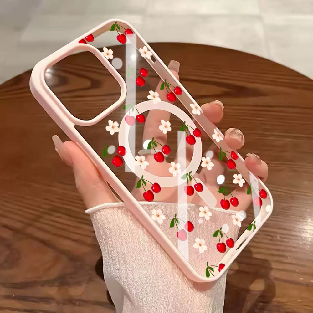 Sevimli Kiraz Desenli Şeffaf K - Clear Magsafe Case incelemesi ve fiyatı