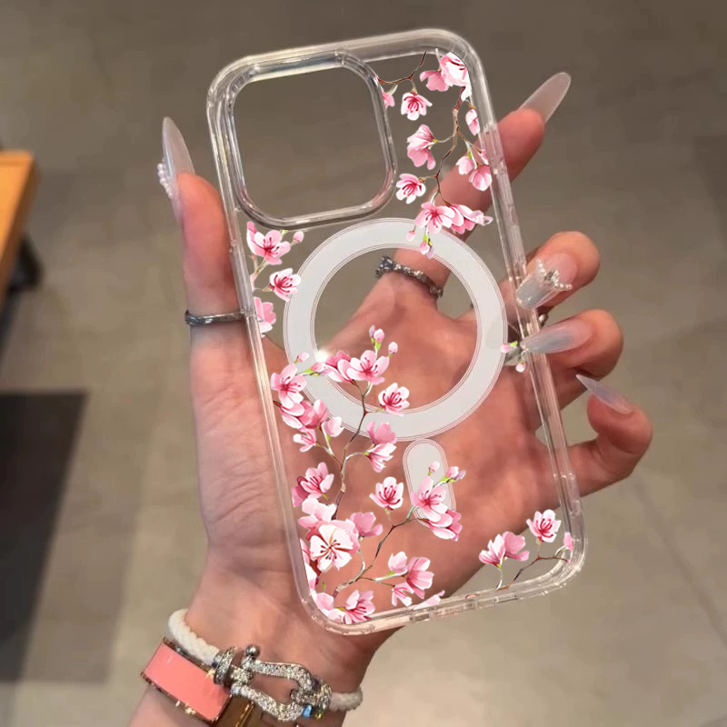 Lüks Pembe INS Çiçekli Kılıf i - Clear Magsafe Case incelemesi ve fiyatı