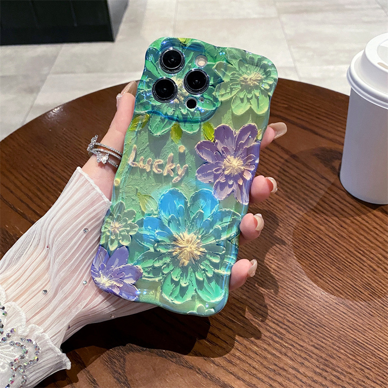Retro Mavi Işıklı Yağlı Boya Ç - Phone Cases Art incelemesi ve fiyatı