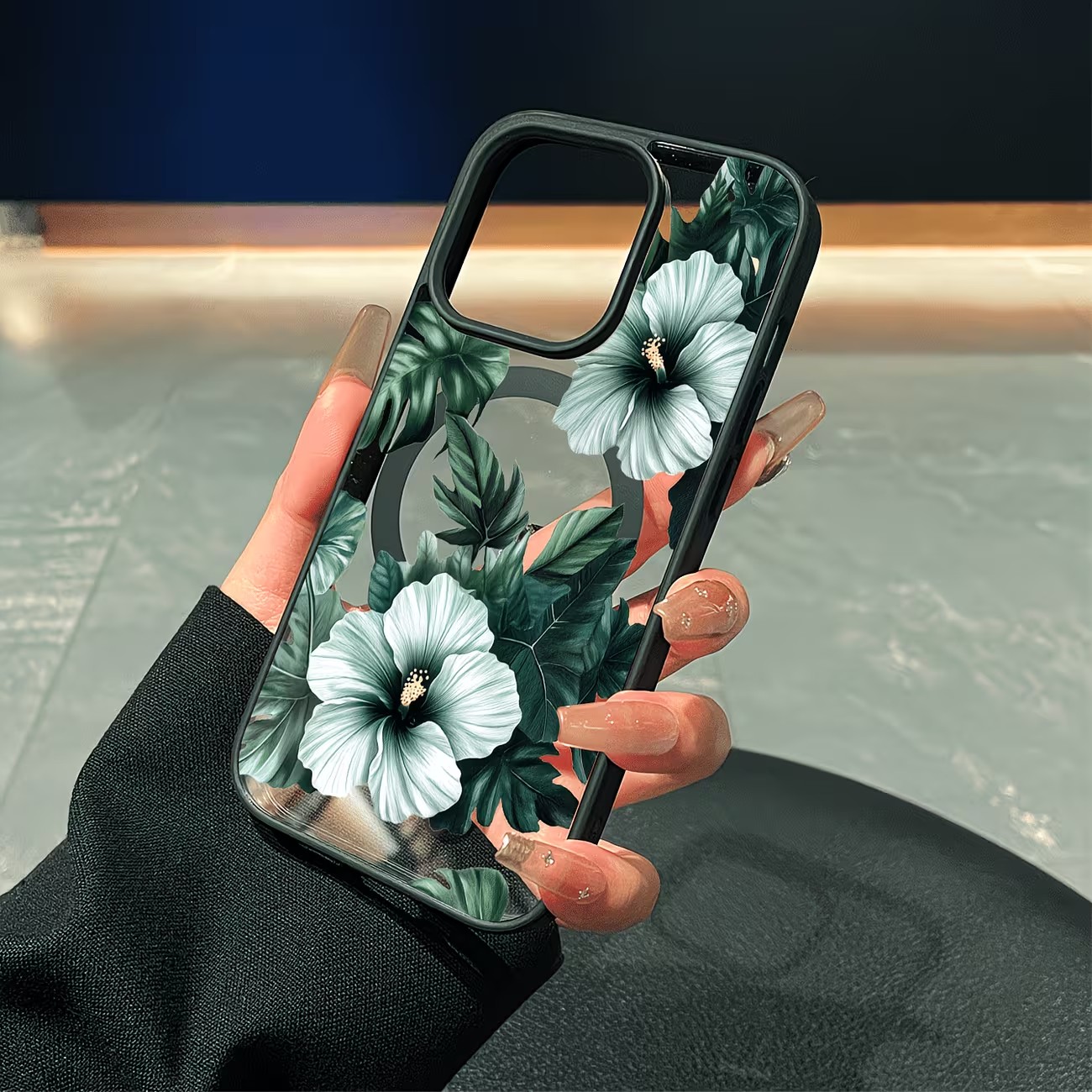 Yeşil Çiçek Desenli Telefon Kı - Clear Magsafe Case incelemesi ve fiyatı