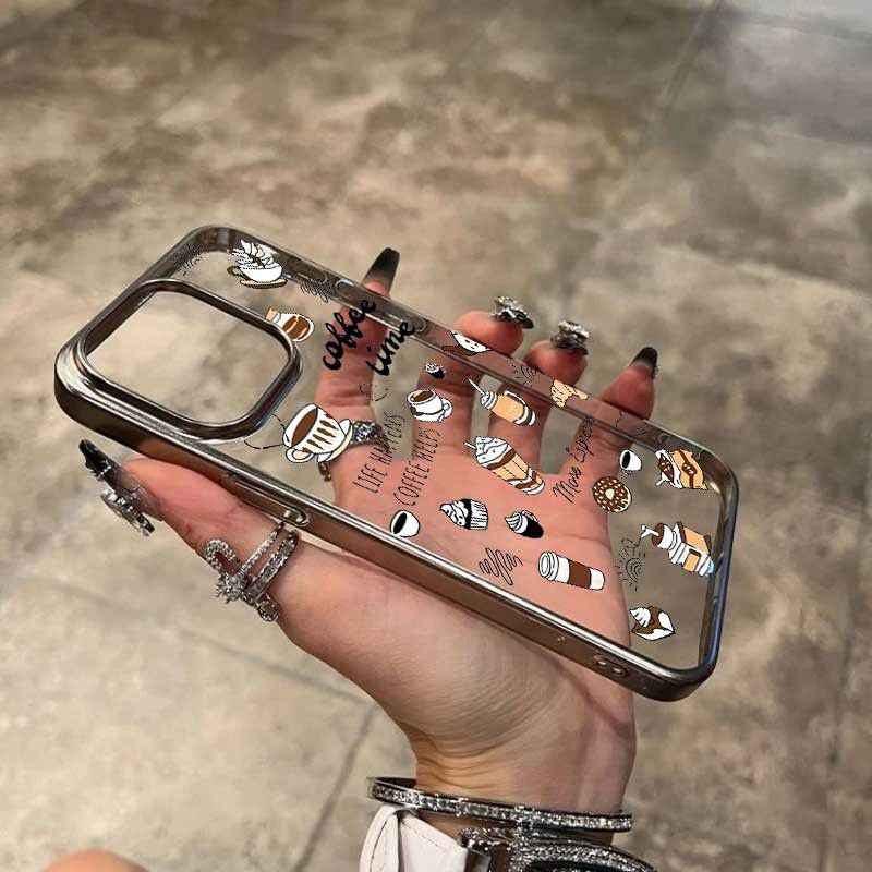 Harfli Kahve Grafiti Desenli T - Phone Cases Drop Proof incelemesi ve fiyatı